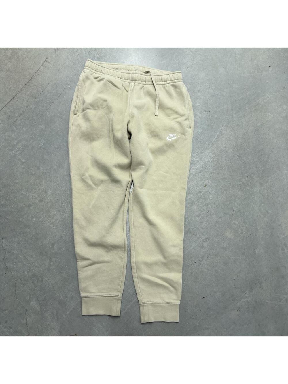 Y2K Tan Nike Cotton Sweatpants Cuffed Bottom Sized Medium
